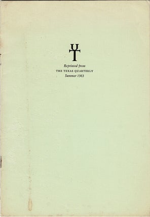 Item #42680 Edward Dahlberg's Book of Lazarus [heading title]. Jonathan Williams