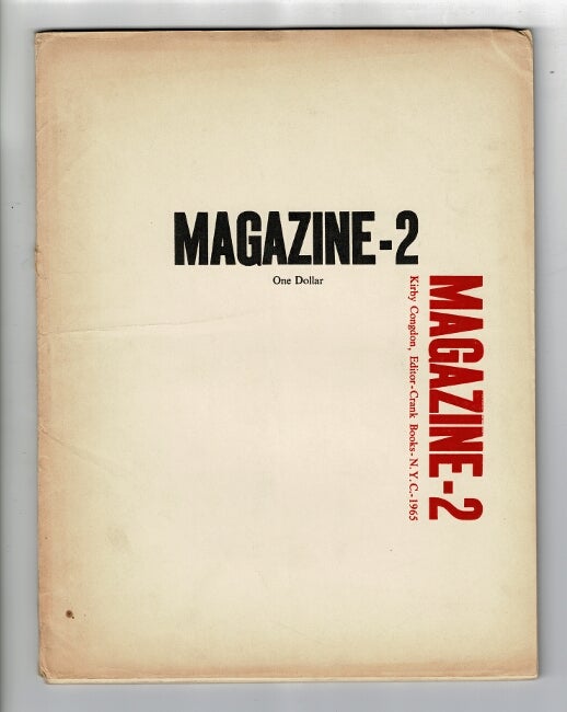 Item #42711 Magazine two [heading title]. Kirby Congdon, ed.