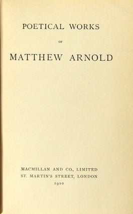 Poetical works of Matthew Arnold