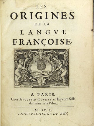 Item #42884 Les origines de la langue françoise. Menage, Gilles