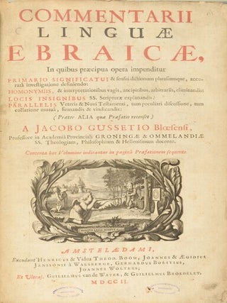 Commentarii linguae Ebraicae