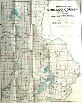 Item #42993 Standard map of Chisago County, Minnesota, showing selected roads in red [cover title