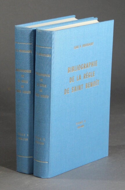 Item #43286 Bibliographie de la Règle de Saint Benoît: éditions latines et traductions imprimées de 1489 à 1929. Description diplomatique, 1239 numéros. Jean D. Broekaert.