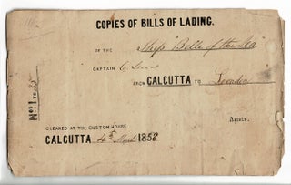 Item #43562 Copies of Bills of Lading of the ship "Belle of the Sea," Captain C. Lewis, from...