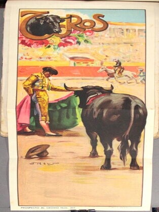Catalogo muestrario de carteles, cartelitos, baveceras, prospecots y billetes de propaganda taurina ferias y fiestas