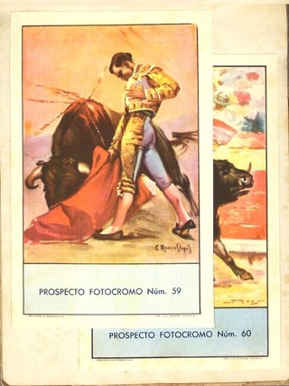 Catalogo muestrario de carteles, cartelitos, baveceras, prospecots y billetes de propaganda taurina ferias y fiestas