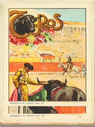 Catalogo muestrario de carteles, cartelitos, baveceras, prospecots y billetes de propaganda taurina ferias y fiestas