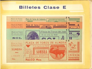 Catalogo muestrario de carteles, cartelitos, baveceras, prospecots y billetes de propaganda taurina ferias y fiestas