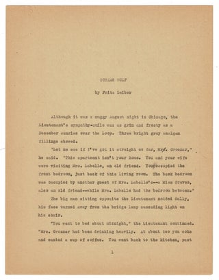 Typescript manuscript of the short story "Scream wolf," lightly corrected and signed