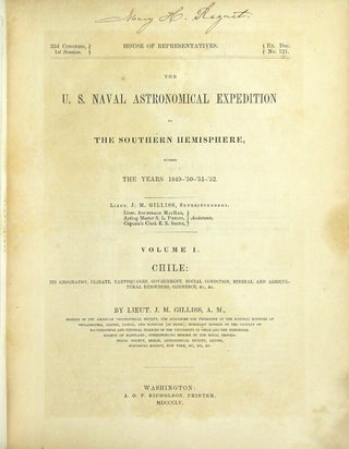 The U.S. naval astronomical expedition to the southern hemisphere, during the years 1849-'50-'51-'52