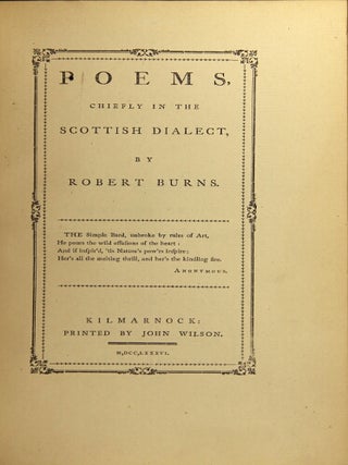 Poems chiefly in the Scottish dialect | Robert Burns