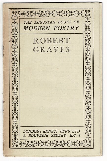 Item #44823 The Augustan Books of modern poetry: Robert Graves [cover title]. Robert Graves.