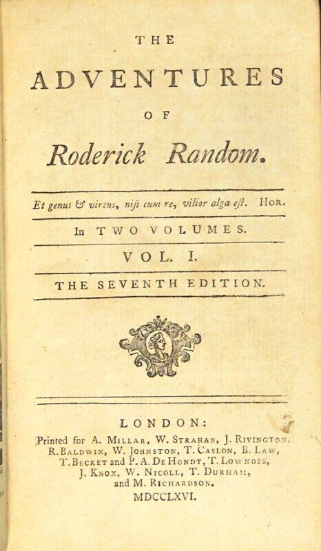 Novel Roderick Random Rya The adventures of Roderick Random | Tobias George Smollett