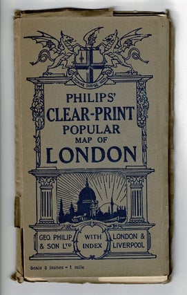 Item #45298 Philips' clear-print popular map of London
