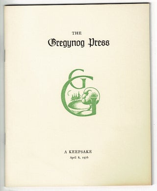 Item #45329 The Gregynog Press. An exhibition, University of Minnesota special collections April...