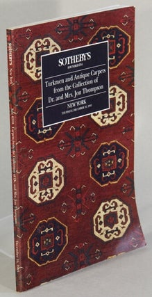Item #45546 Turkmen and antique carpets from the collection of Dr. and Mrs. Jon Thompson: sale...