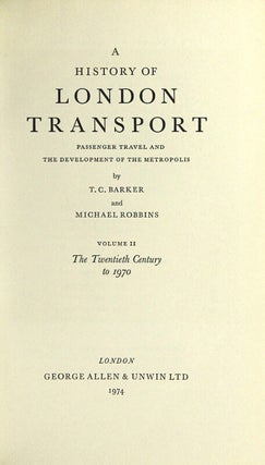 A history of London transport: passenger travel and the development of the metropolis