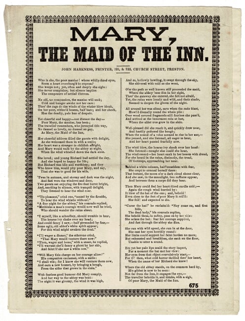 Item #45843 Mary, the maid of the inn. Robert Southey.
