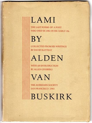 Lami ... With an introductory note by Allen Ginsberg. Alden Van Buskirk.
