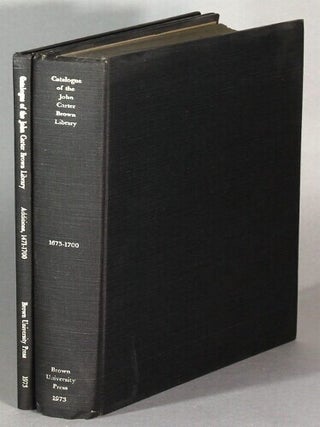 Item #46385 Bibliotheca Americana. Catalogue of the John Carter Brown Library in Brown...