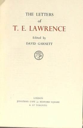The letters of T. E. Lawrence