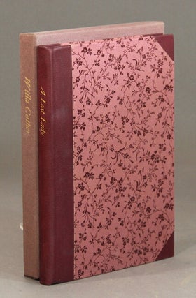 Item #46950 A lost lady. Willa Cather