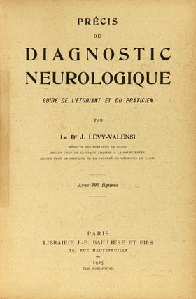 Précis de diagnostic neurologique: guide de l'etudiant et du praticien