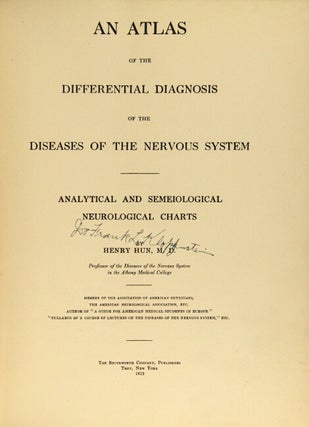 An atlas of the differential diagnosis of the diseases fo the nervous system; analytical and semeiological neurological charts.
