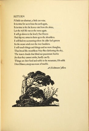 Item #47351 Return. An unpublished poem. Robinson Jeffers