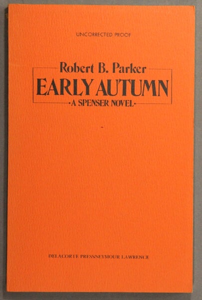 Item #47409 Early autumn. Robert B. Parker.