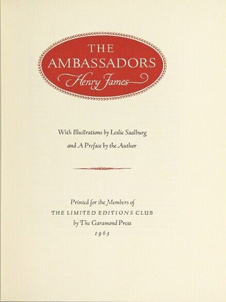 The ambassadors, with illustrations by Leslie Saalburg and a preface by the author