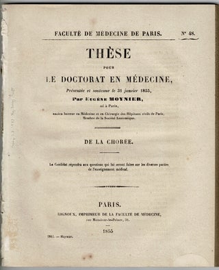 Item #47514 Thèse pour le doctorat en médicine présentée et soutenue le 31 janvier 1855 ......