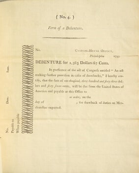 Circular to the collectors and naval officers. Treasury Department, March [16th], 1795. Sir, You will receive herewith an act entitled "an act making further provision in cases of drawbacks," accompanied with certain forms for carrying the same into execution