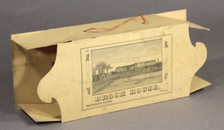 Folding carboard lunch box, titled "Brock House, Enterprise, Fla." on one side, and "Lunch" on the other
