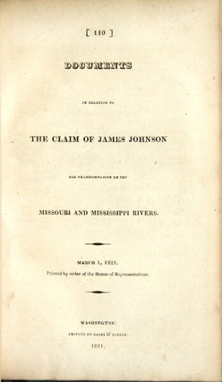 Item #48211 Documents in relation to the claim of James Johnson for transportation on the...
