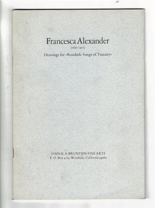 Item #48453 Francesca Alexander (1837-1917). Drawings for roadside songs of Tuscany