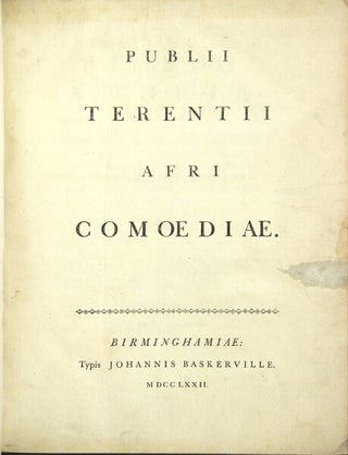 Item #48643 Publii Terentii Afri. Comoediae. Publius Terentius Afer