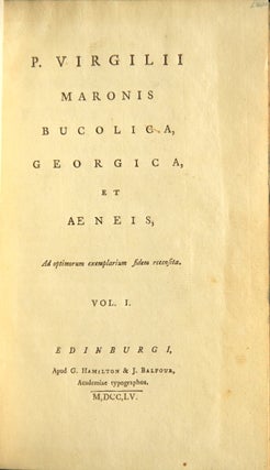 Item #48781 P. Virgilii Maronis. Bucolica, Georgica et Aeneis, ad optimorum exemplarium fidem...