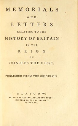 Memorials and letters relating to the history of Britain in the reign of James the First. Published from the originals. The second edition