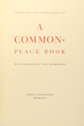 A common-place book with something for everybody