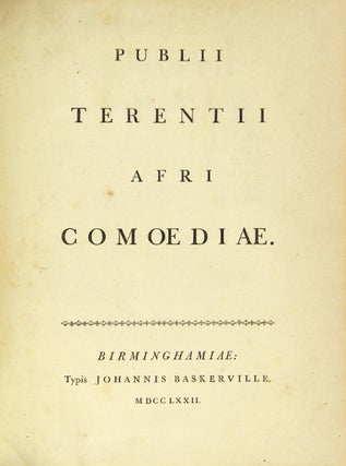 Item #48959 Publii Terentii Afri. Comoediae. Publius Terentius Afer