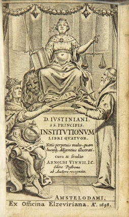 Item #49004 D. Ivstiniani, Sacratissimi principis, Institvtionvm, sive elementorvm, libri...