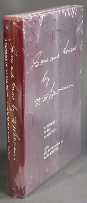 Item #4910 Sons and lovers. A facsimile of the manuscript. Edited and intorduced by Mark Schorer. D. H. LAWRENCE.