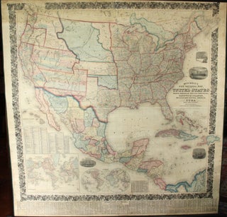 Item #49436 Mitchell's new national map, exhibiting the United States, with the North American...