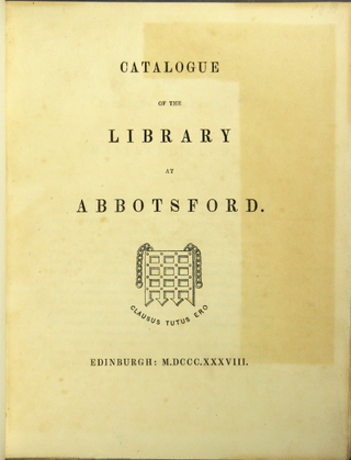 Catalogue of the library at Abbotsford