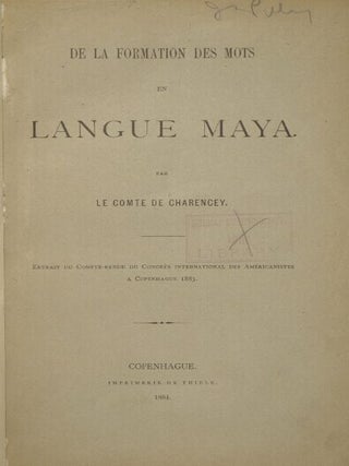 De la formation des mots en langue Maya