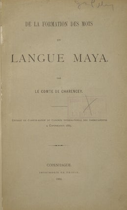 De la formation des mots en langue Maya