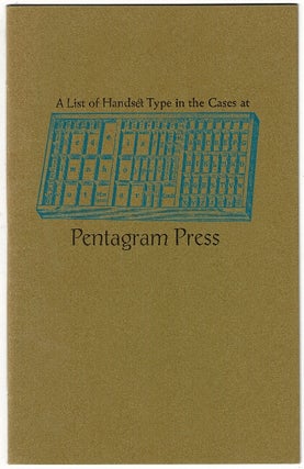Item #49981 Handset metal typefaces available at Pentagram Press. Michael Tarachow