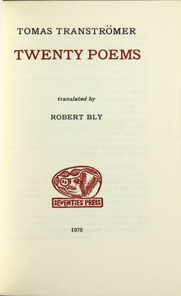 Item #50252 Twenty poems. Translated by Robert Bly. Tomas Transtromer