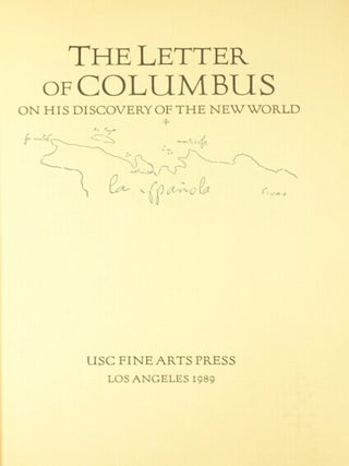 The letter of Columbus: on his discovery of the new world